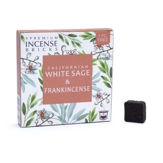 BIAŁA SZAŁWIA WHITE SAGE & Frankinscense - kadzidła w kostkach z dyfuzorem AROMAFUME