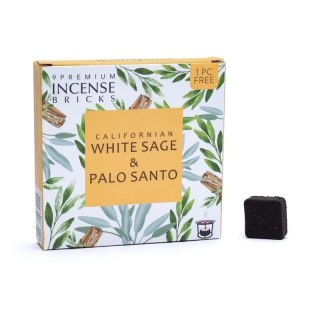 BIAŁA SZAŁWIA WHITE SAGE & Palo Santo - kadzidła w kostkach z dyfuzorem AROMAFUME