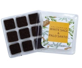 BIAŁA SZAŁWIA WHITE SAGE & Palo Santo - kadzidła w kostkach z dyfuzorem AROMAFUME