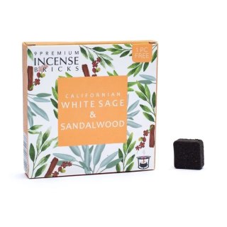 BIAŁA SZAŁWIA WHITE SAGE & Sandalwood - kadzidła w kostkach z dyfuzorem AROMAFUME