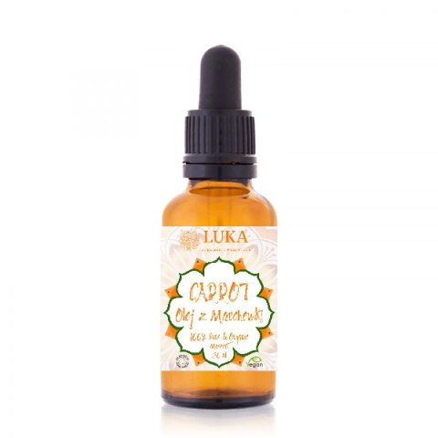 Carrot 30 ml - olej z Marchewki - 100% Pure & Organic - LUKA organic cosmetics