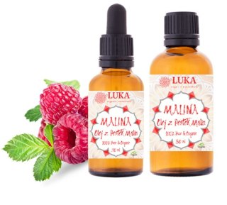 Malina 30 ml - olej z Pestek Malin - 100% Pure & Organic - LUKA organic cosmetics