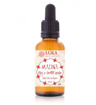 Malina 30 ml - olej z Pestek Malin - 100% Pure & Organic - LUKA organic cosmetics