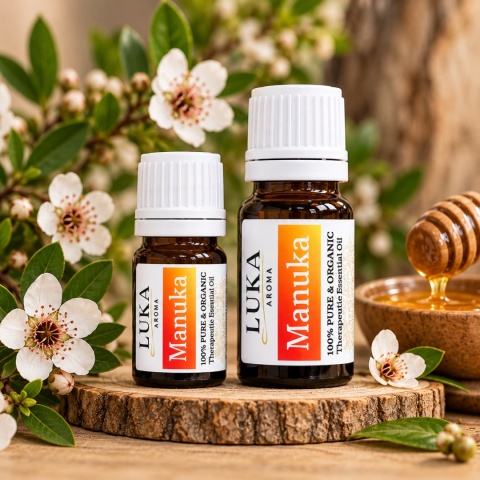 MANUKA 5 ml – 100% naturalny olejek eteryczny Leptospermum scoparium • Nowa Zelandia LUKA Aroma