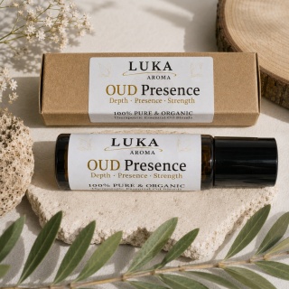OUD Presence – Depth · Presence · Strength LUKA Aroma roll-on