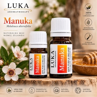 MANUKA 15 ml – 100% naturalny olejek eteryczny Leptospermum scoparium • Nowa Zelandia LUKA Aroma