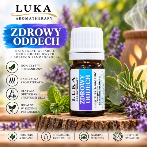 Zdrowy Oddech 5 ml – 100% naturalna kompozycja olejków eterycznych LUKA Aroma