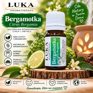 Bergamotka 10 ml – 100% naturalny olejek eteryczny Citrus Bergamia Oil LUKA Aroma