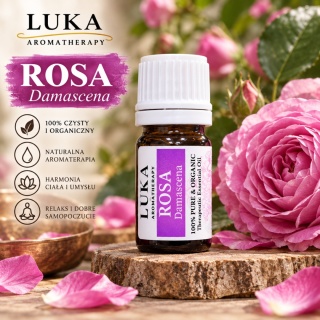 Róża Damasceńska 5 ml – 100% naturalny olejek Rosa Damascena LUKA Aroma