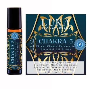 Throat Chakra roll-on 10ml - Czakra Gardła - Vishuddha - Terapeutic Essential Oil Blends